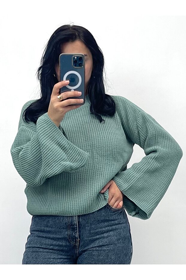 İspanyol Kol Triko Kazak - 4