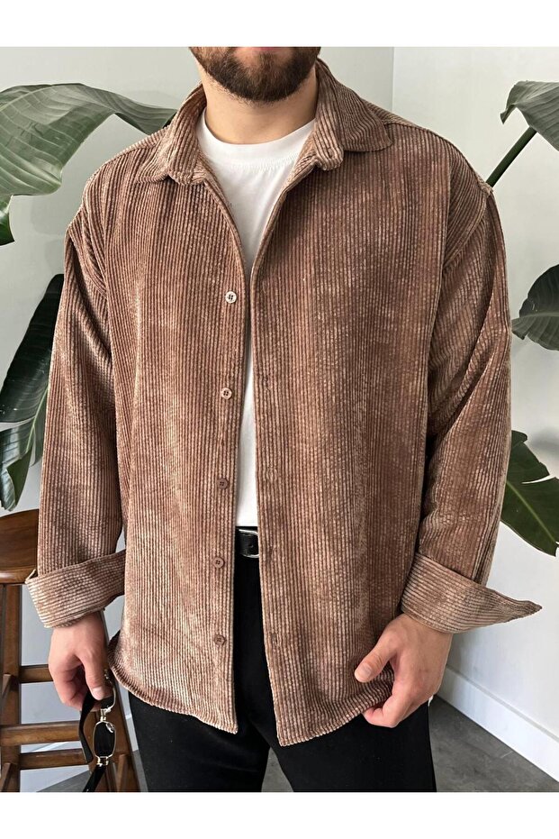 TABA KADİFE FİTİLLİ GÖMLEK - 1