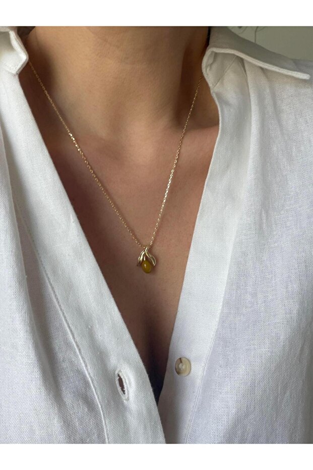 Çelik Olive Kolye - 2