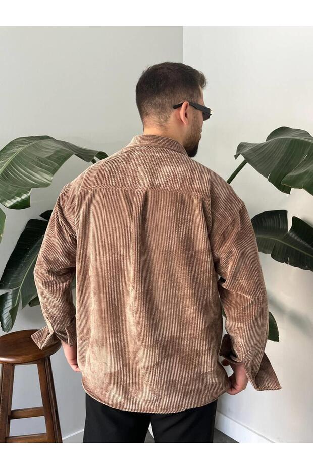 TABA KADİFE FİTİLLİ GÖMLEK - 4