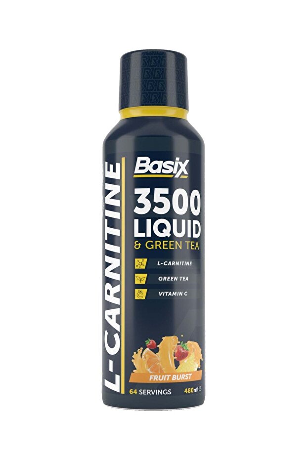 L-Carnitine 3500 Liquid & Green Tea 480ml Fruit Burst