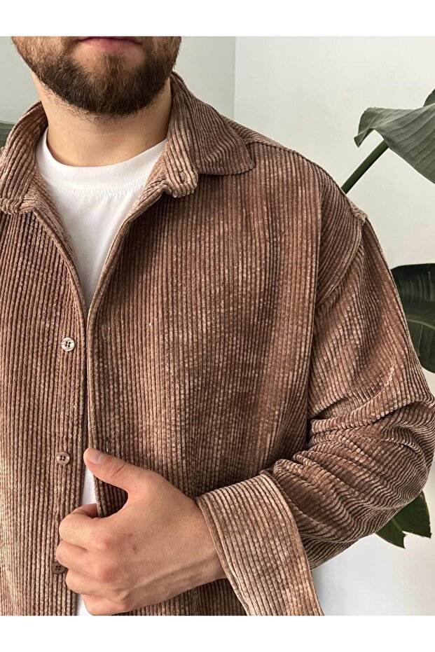 TABA KADİFE FİTİLLİ GÖMLEK - 2