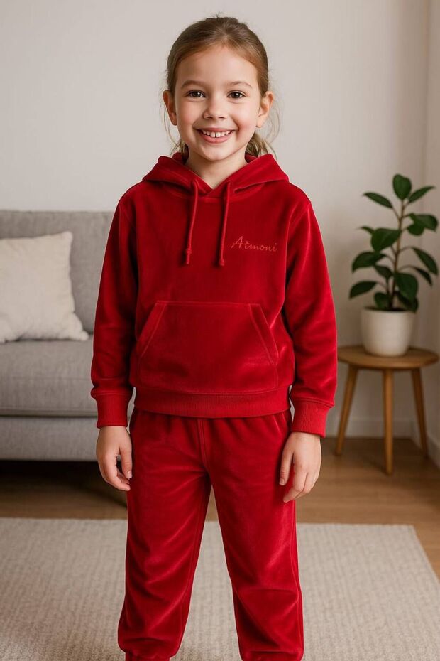 Embroidered French Velvet Waiter Boy Suit