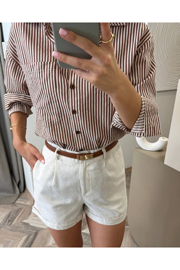 Keten mini Şort - 1