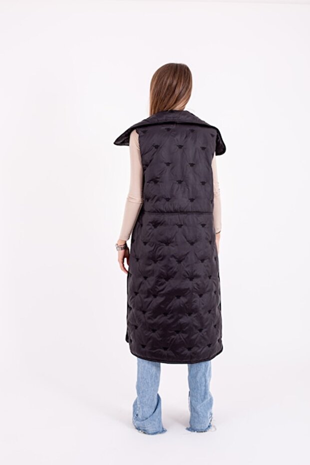 Vesta dama lunga cu capse - 2