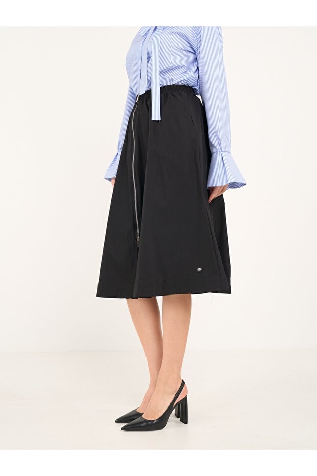 Fusta pana la genuchi cu fermoar - 4