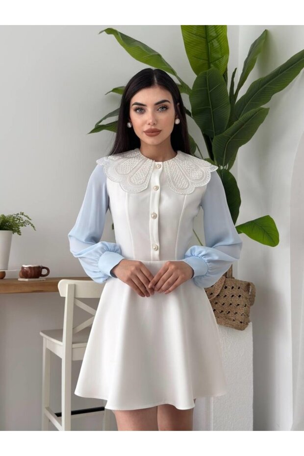 Asıo Bebe Yaka Elbise - 1