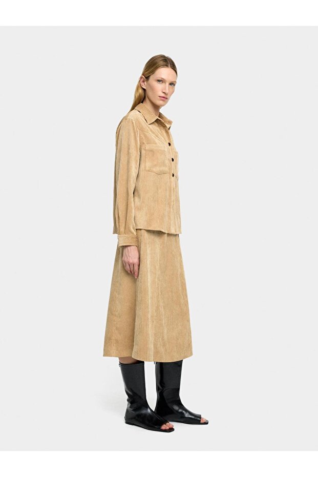 Midi Kadife Etek - 2