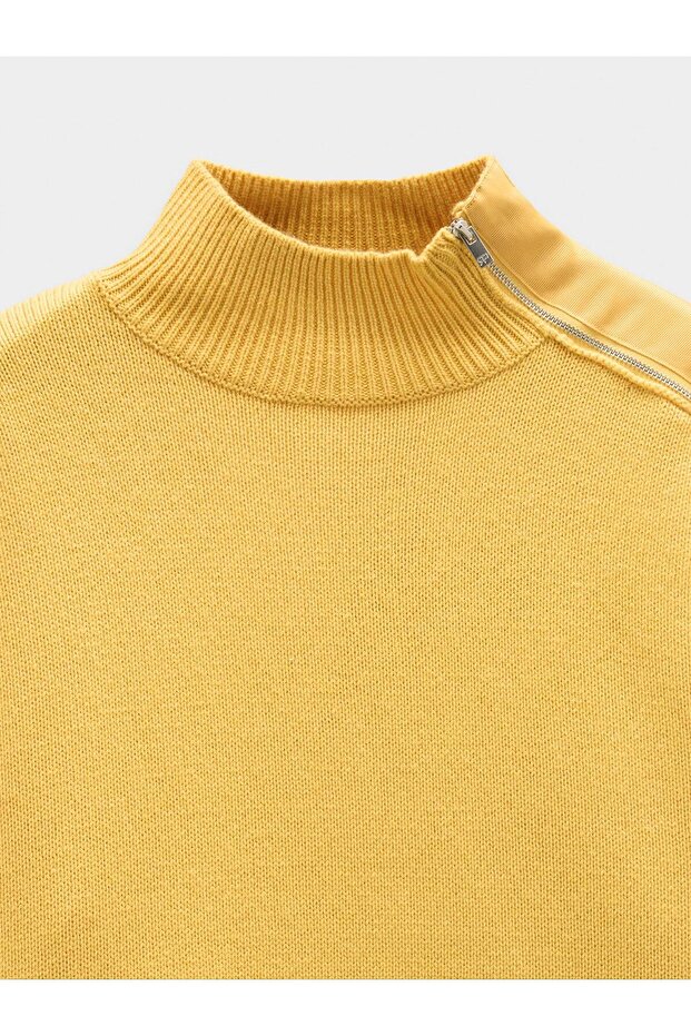 Fermuarlı Örme Kazak - 7