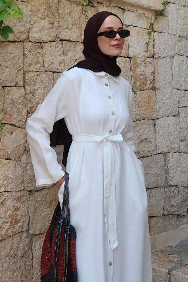 Sondos Elbise Beyaz - 2