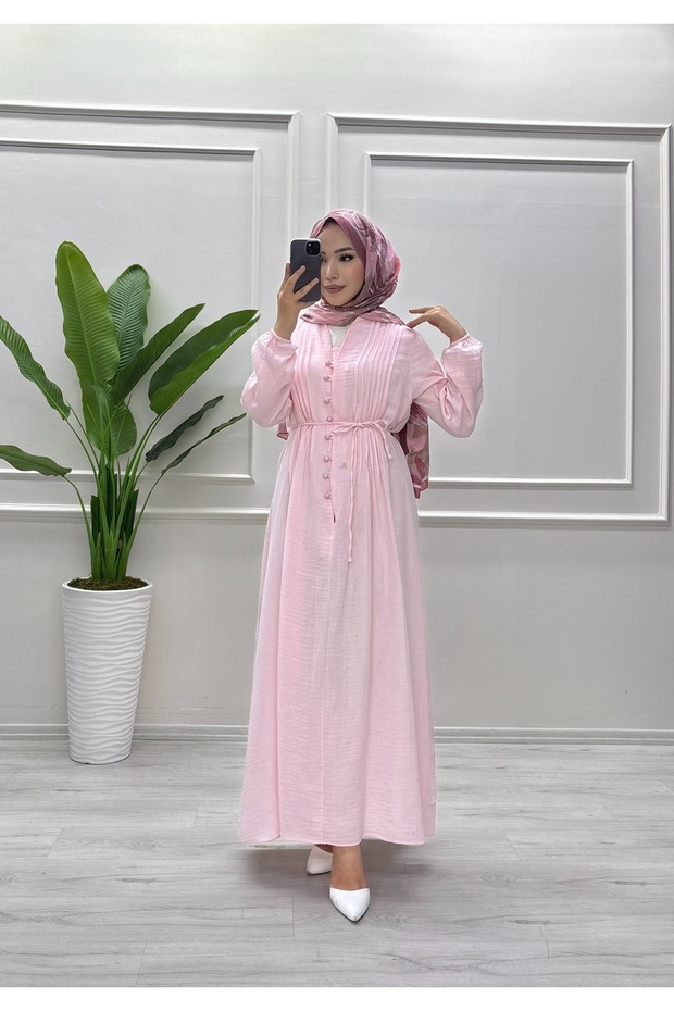 MÜSLİN KUMAŞ ELBİSE - 3