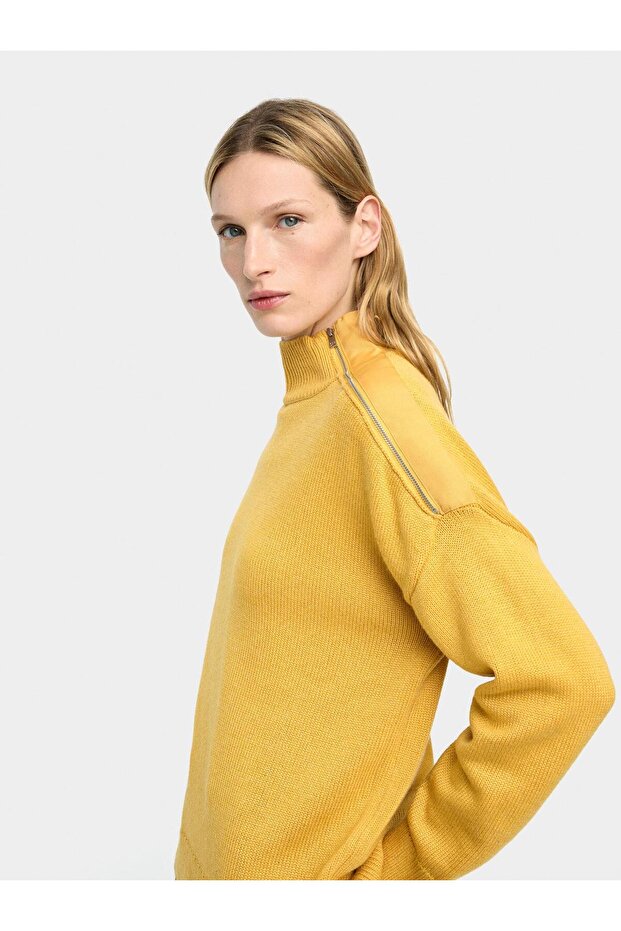 Fermuarlı Örme Kazak - 4