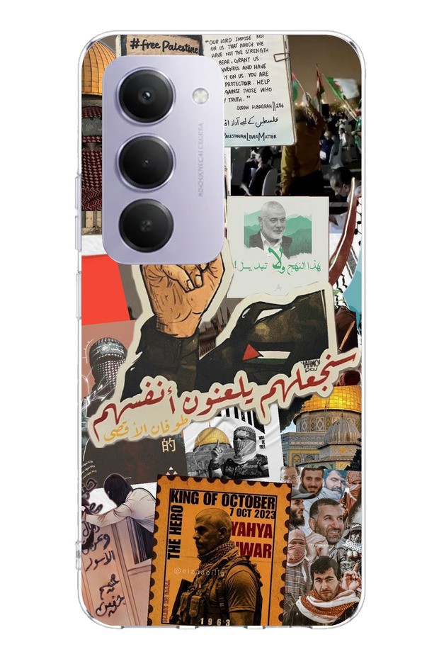 Printed Silicone Case with Palestine Freedom Design Compatible with Redmi 15 4g