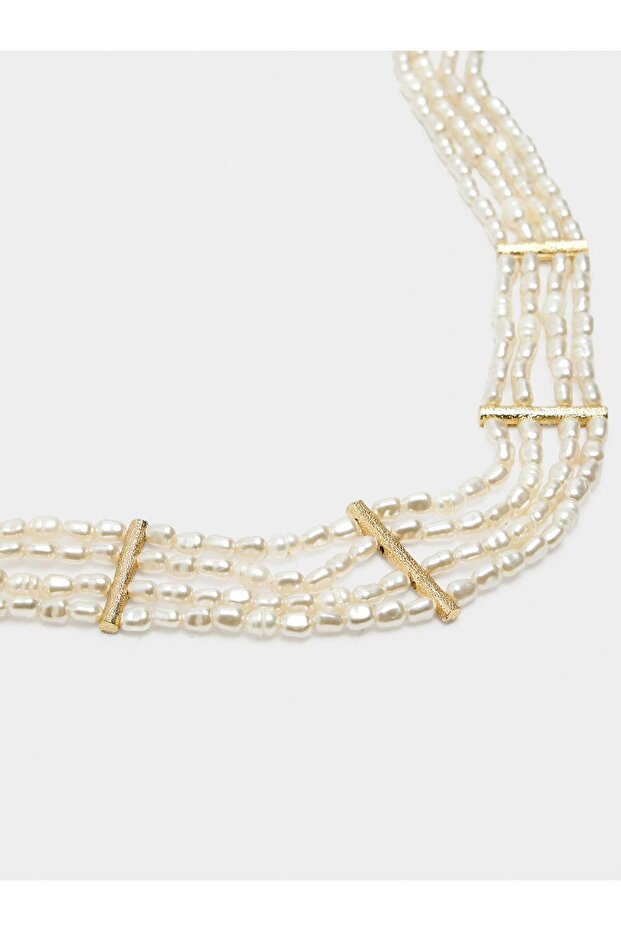 Tatlı Su İncili Kısa Kolye - 1