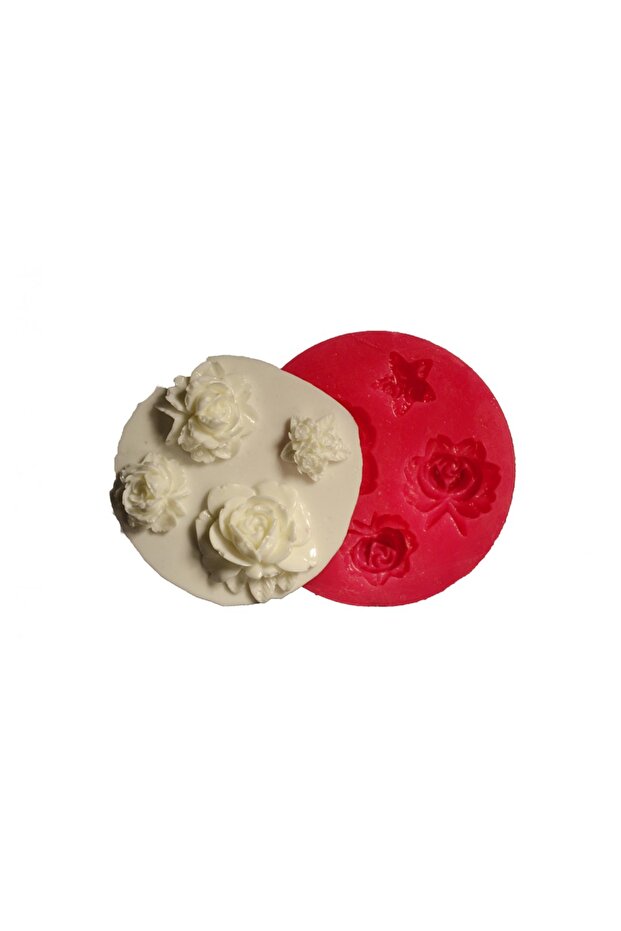 Silikon Kalıp Dörtlü Gül - 1