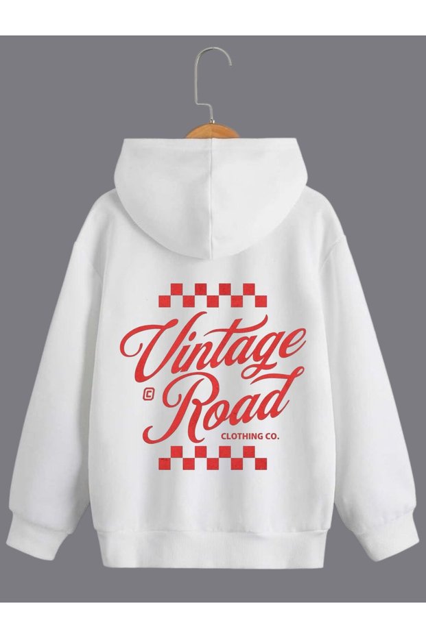 New Season Printed 3 Yarn Cotton Hooded Sweatshirt