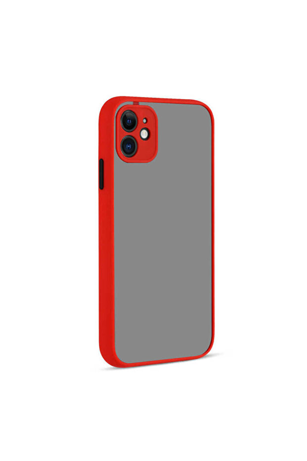 حافظة SAFA Hux المتوافقة مع هاتف iPhone 12 - باللون الأحمر - 1