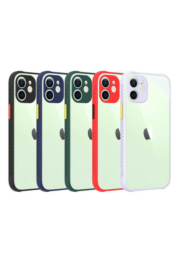 iPhone 12 Compatible Safa Kaff Case-Red - 2