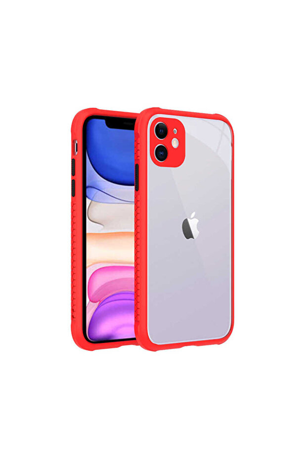iPhone 11 Compatible Safa Kaff Case-Red - 1