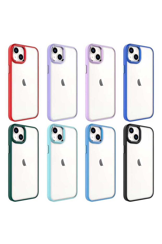 حافظة كروم متوافقة مع هاتف iPhone 14 Plus - أحمر - 5