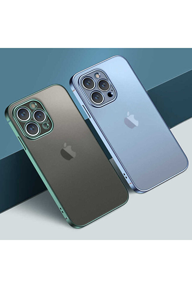 iPhone 13 Pro Max Compatible Safa Matte Gbox Case-Silver - 4