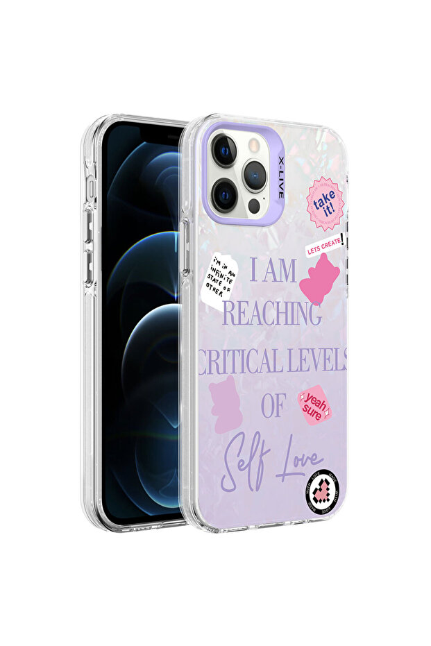 حافظة متوافقة مع هاتف iPhone 12 Pro Max بنمط رخامي من SAFA Marbello - أرجواني - 1