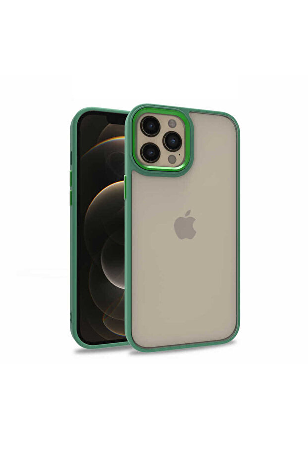حافظة سافا فلورا متوافقة مع هاتف آيفون 12 برو ماكس - أخضر - 1