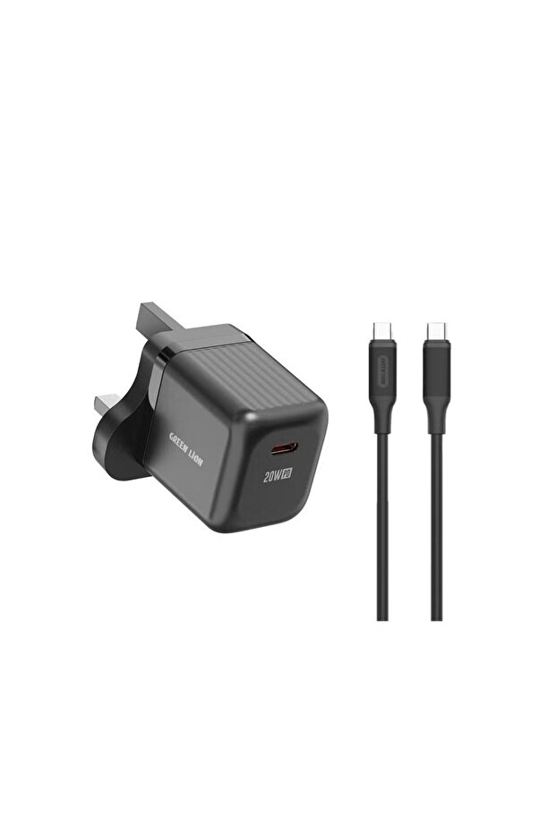 Ultra Compact GaN Wall Charger UK Pin (C to C) PD 20W Fast Charger