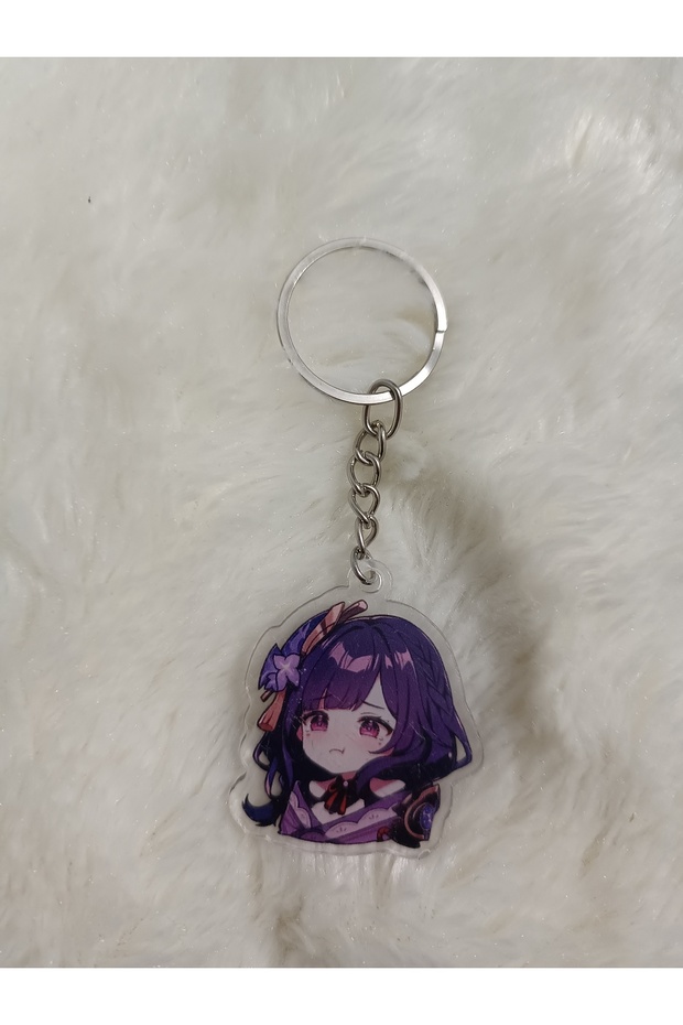 Genshin Raiden Shogun Acrylic Anime Keychain Bag Ornament (4 cm)