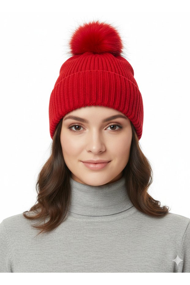 Glittery Winter Pompom Knitted Beanie | Women's & Men's Unisex Thick Winter Beanie