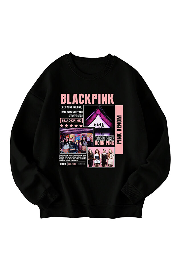 Blackpink Pink Venom Printed Oversized Unisex Sweatshirt
