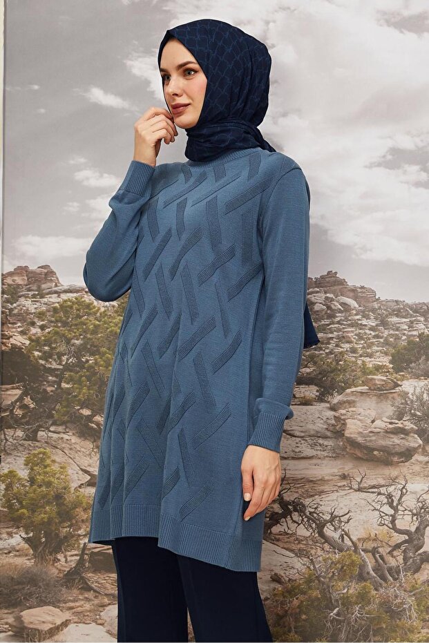 تونيك تريكو منقوش 45813 - 2