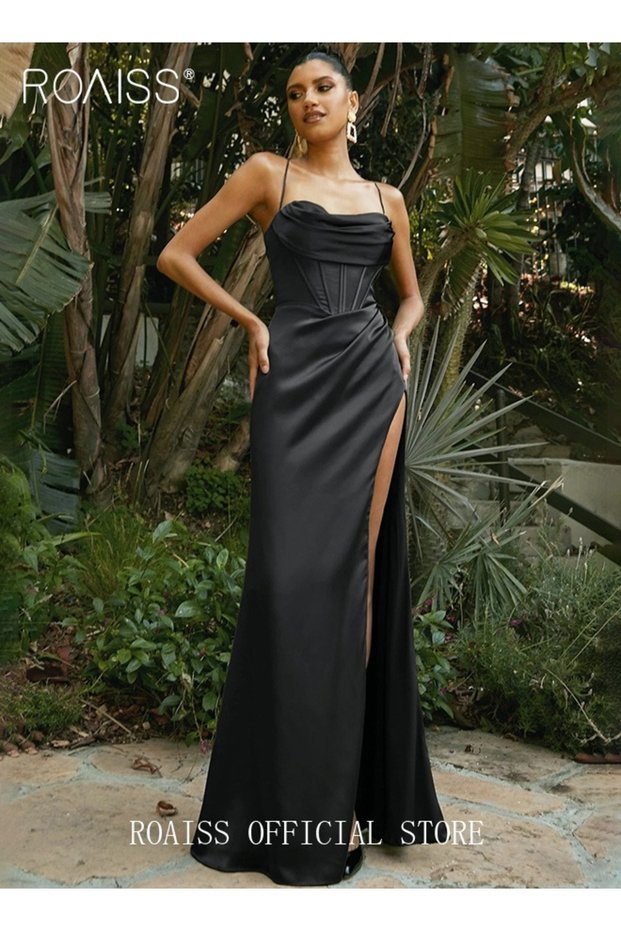 Banquet Party Dress for Women Evening Dresses Side Slit Backless Long-Length Prom Ball Gown Elegant