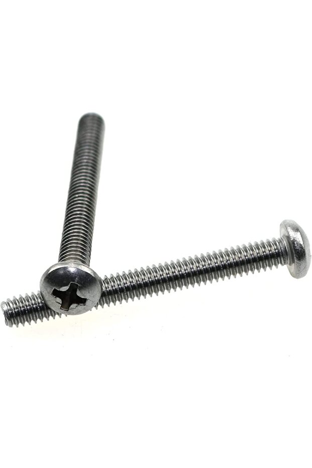 Stainless Steel Round Head Phillips Machine Screws (100, 3.5x100)