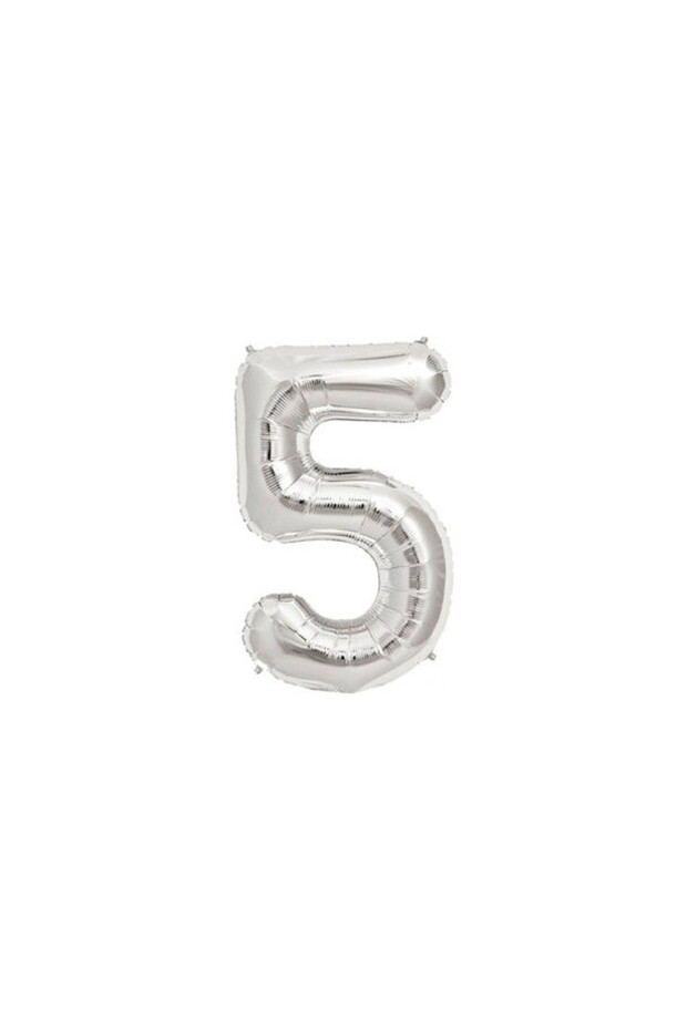 Silver Number Foil Balloon 0–9 | Shiny Silver Birthday and Party Balloon