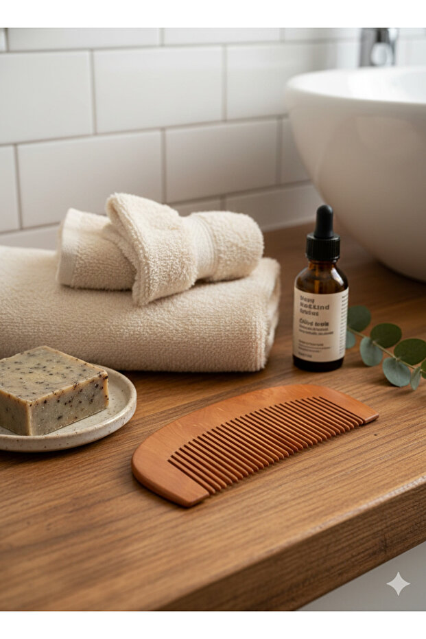 Natural Wooden Comb - Antistatic Massage Effective Hair Comb & Beard Comb