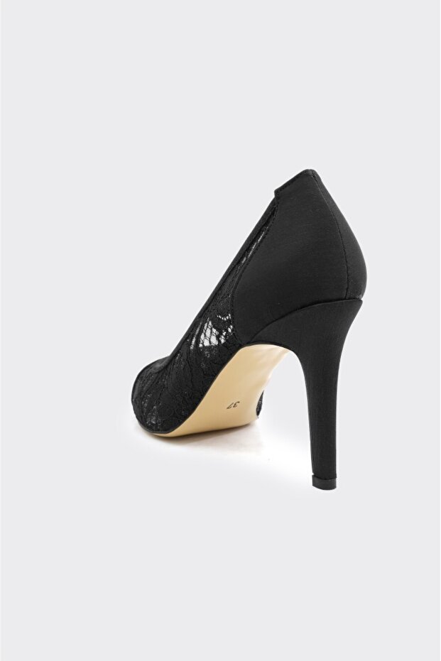 Tül Dantelli Kadın Stiletto - 3