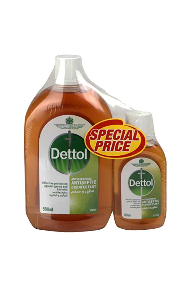 Antibacterial Surface Floor Cleaner Liquid, Dettol Antiseptic Liquid- 500ml + 125ml