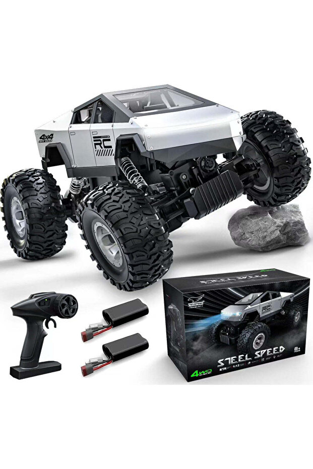M.A&F 2025 RC Truck 1:16 Scale 4WD Off-Road Remote Control Car - Silver