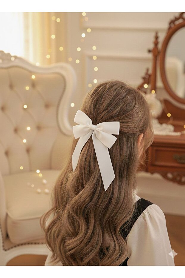 Soft and Shiny Satin Bow Women's Hair Clip