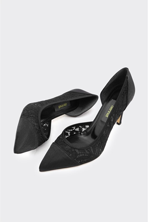 Tül Dantelli Kadın Stiletto - 4