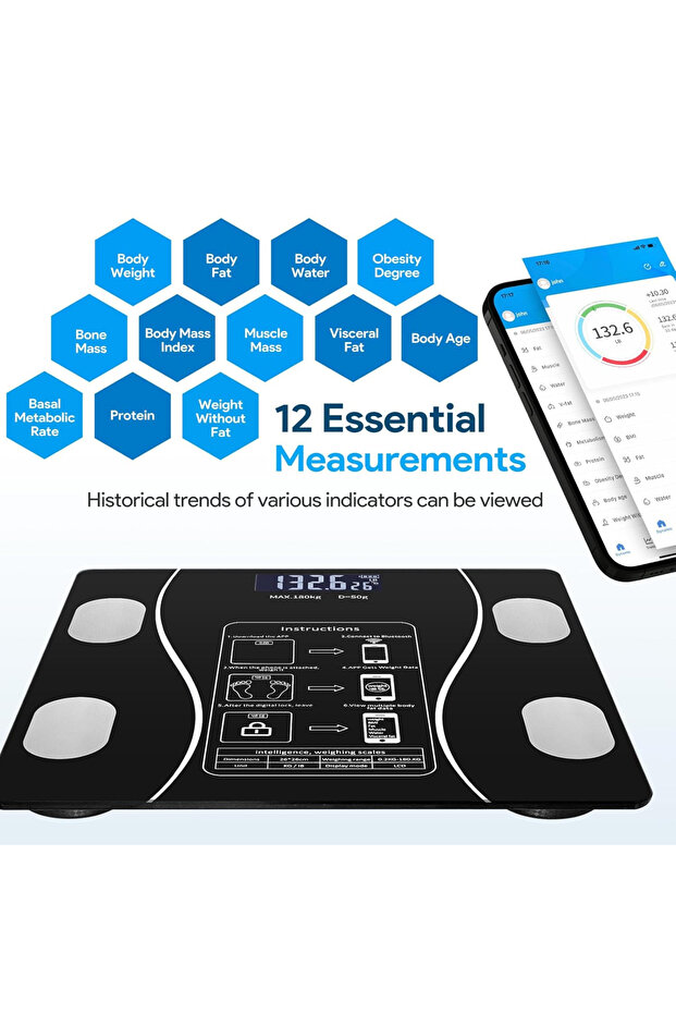 ميزان إلكتروني ذكي لقياس الوزن - 5