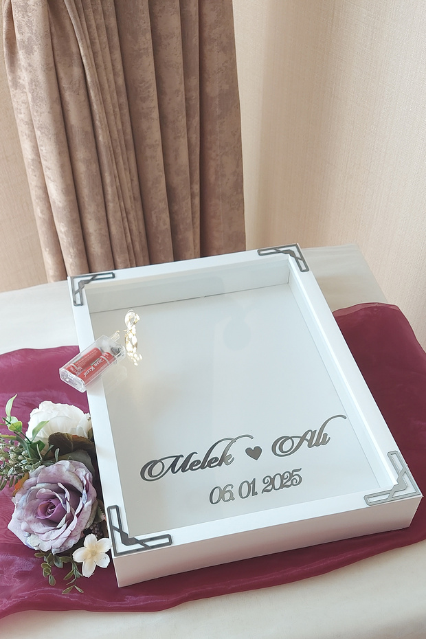إطار صور LED بتصميم عميق على شكل صندوق ورد مقاس 30×40 سم! إطار المرآة!