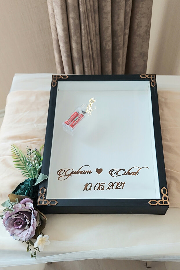 إطار صور LED بتصميم عميق على شكل صندوق ورد مقاس 30×40 سم! إطار المرآة!