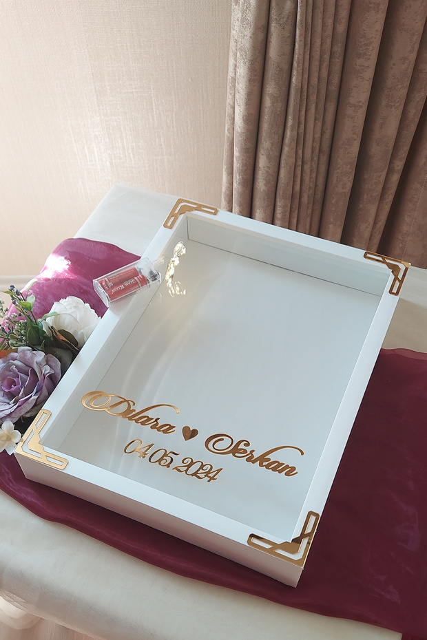 إطار صور LED بتصميم عميق على شكل صندوق ورد مقاس 30×40 سم! إطار المرآة!