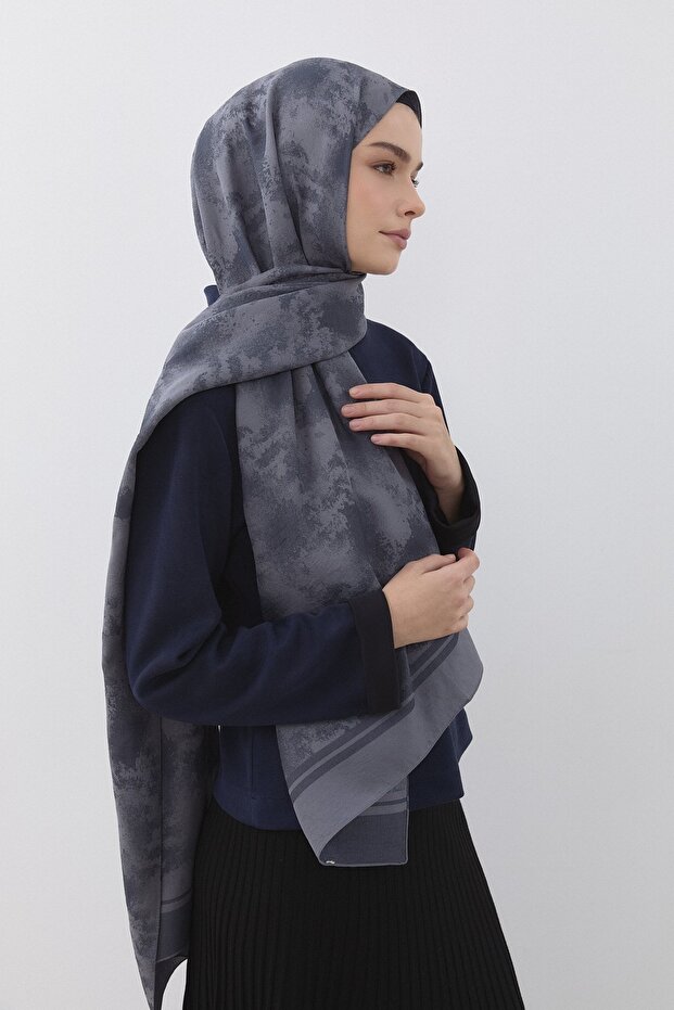 Dik Yaka Basic Cupra Süet Bluz Lacivert - 2