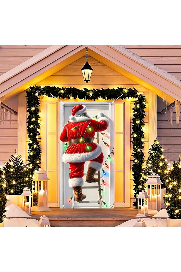 Elastic Door Decoration, Fabric Door Dressing, Christmas Decor, New Year, School Event Door Decoration