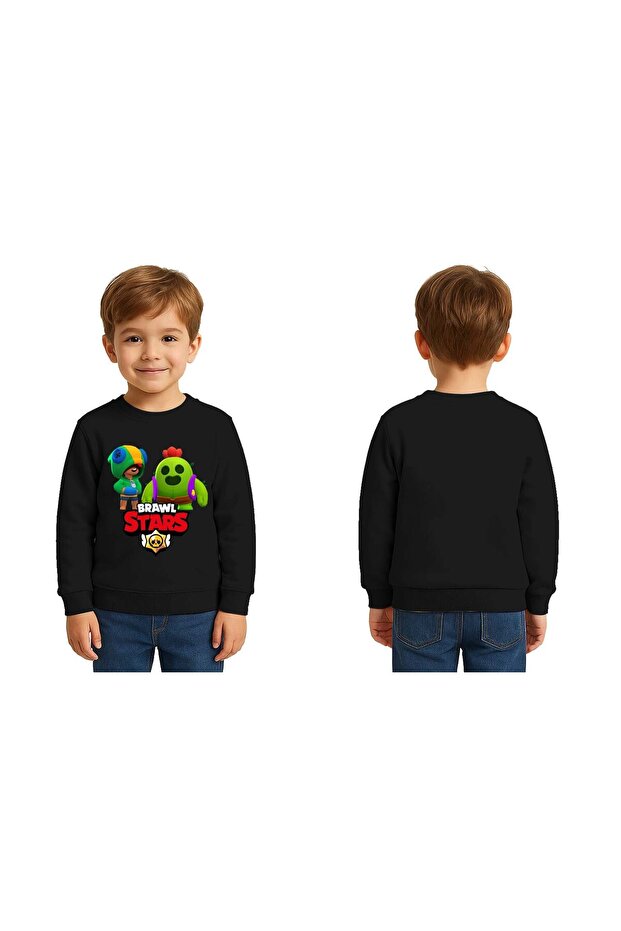 Unisex Brawl Stars Printed Children's Swaetshirt 3 Thread Raster