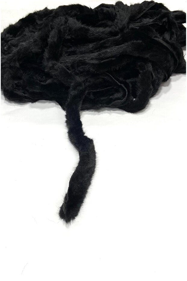 Plush Soft Round Ribbon / 1 Meter / Black