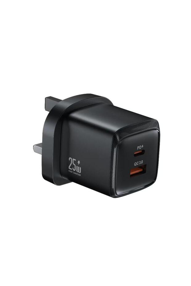 G-Charge Series 25W Dual Port Wall Charger PD & QC with C-to-C Cable UK Plug